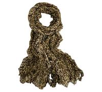 WGBOSMG Elegante Stampa Animale Cravatta Morire Sciarpa Lunga In Poliestere Morbido Scialle di Seta Copricapo per Le Donne Degli Uomini Accessori Moda Donna Lungo, Colore caffè., Taglia unica