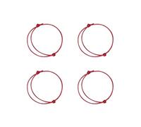 WGCHAIE 4 Pezzi Bracciale Kabbalah Rosso, Bracciale intrecciato, Braccialetti Rossi Regolabile, braccialetti Filo Rosso del Destino Coppia, Dimensione Regolabile per Uomo Donna