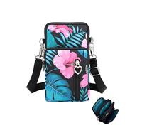 WGCHAIE Borsa a Tracolla da Donna, Mini Borse del Telefono Cellulare, Borsa a Tracolla da Donna in Nylon, Stampato, Borse da Polso con Cerniera, per Cellulari Sotto i 7