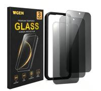 WGEN Pellicola protettiva per la privacy per iPhone 17, confezione da 3 pezzi in vetro temperato con cornice di allineamento automatico, filtro privacy anti-spia a 28°, durezza 9H, senza bolle