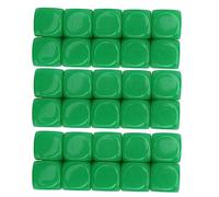 WGFOIP 30 Blocchi di Dadi Semplici con Superficie Levigata, Accessori per Giochi da Tavolo Fai da Te da 16 Mm, Plastica con Angoli Arrotondati, Cubo di Dadi a 6 Lati, Facile da Di (Verde)