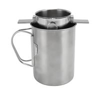 WGFOIP Acciaio Inossidabile Versare Sopra la Caffettiera Set con Larghezza per la Casa in Campeggio, Filtro Senza Carta Riutilizzabile Tazza da Viaggio Pieghevole