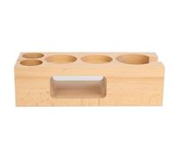WGFOIP Base per Pressino per caffè, Struttura in Faggio Resistente | Design robusto e multi-slot per utensili, venature del legno naturale, comodo accesso, adatto per macchine da caffè