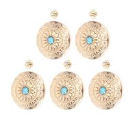 WGFOIP Bottoni e Viti Rivetti Decorativi Stile Pietra Blu da 30 Mm Installazione Facile 5 Set per Abbigliamento e Artigianato