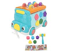 WGFOIP Bus Martellare Il Giocattolo Martellante Educativo Sviluppo Sensoriale Light Up Musical Learning Toy con 300 Canzoni Midi Orologio per la creatività Dell'immaginazione per