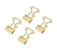WGFOIP Clamp/Holder per Raccoglitori per Cani Morsetti per Carta Robusti e Carini per Documenti 100 Pezzi Clamp/Holder Pieghevoli in Metallo per Studenti Forniture per Ufficio Oro