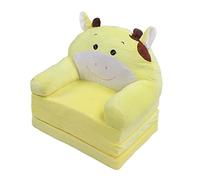 WGFOIP Divano Pieghevole per Bambini a Forma di Mucca a Forma di Cartone Animato Comodo Divano per Leggere, Giocare, Dormire per Sale Giochi Giallo (3 livelli)