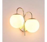 WGFOIP Doppio Applique Elegante Moderno a Doppia Testa con Braccio Armato per Camera da Letto e Ufficio in Vetro Ferro 111-240 V