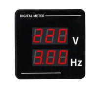 WGFOIP Frequenzimetro Digitale AC Voltmetro 72mm | Design compatto, misure 50-500 V, frequenza 10-99,9 Hz, display LED, alta efficienza