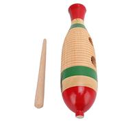 WGFOIP Giocattolo Guiro a Forma di Pesce per Bambini Coordinazione Uditiva Design Dritto da 21 Cm con Bastoncino