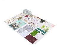 WGFOIP Kit Fai da Te per Casa delle Bambole in Miniatura Fatta a Mano con Luce LED per la Decorazione Domestica e la Collezione, Legno + Stoffa + Carta + Resina + Plastica, Passeggiata in (Note