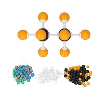 WGFOIP Kit Modello Molecolare di Chimica Sfere Atomiche di Plastica Durevoli Colorate per L'istruzione di Laboratorio Scolastico 30 Carbonio 20 Idrogeno