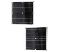 WGFOIP Kit Pannello Solare 25W per Camper e Uso Esterno | Monocristallino, doppie porte USB, ideale per il campeggio, produzione energetica efficiente, design leggero