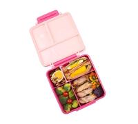 WGFOIP Lunch Box in Acciaio Inox, Multi Scomparto in Silicone (Rosa) | Materiali per uso alimentare, adatti al microonde, design portatile, facili da pulire, per bambini e adulti