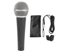 WGFOIP Microfono Cablato Portatile Professionale, Microfono Dinamico con Griglia a Rete in Acciaio per Prestazioni in Stadio KTV, Cavo in Rame da 6,5 mm