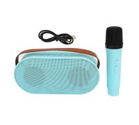 WGFOIP Mini Karaoke Machine, Altoparlante Bluetooth Microfono Wireless Portatore Portatile con Luci Colorate per Cantare il Compleanno