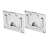 WGFOIP per Gavone per Barca in Acciaio Inossidabile Lucidato a Specchio, Leggero e Portatile, per Maniglia di Copertura del Ponte della Barca, Argento 2 Pezzi per Gli Amanti della