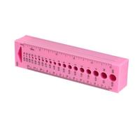 WGFOIP Righello Portatile in Plastica Trasparente con Calibro per Ferri da Maglia, per Misurazioni Rapide e Facile Lettura, per Maglieria a Casa e in Movimento