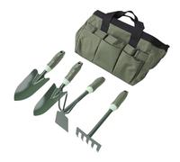 WGFOIP Set di Attrezzi da Giardinaggio con Zappa a Doppia Testa per Carichi | Robusto materiale in ferro, custodia portatile, adatta per piantare, diserbo, scavare