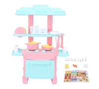 WGFOIP Set di Giocattoli da Cucina da 48 Pezzi per Bambini, Set da Cucina da Gioco Realistico con Accessori Interattivi per Giochi di Finzione, Giocattolo Educativo, Plastica Colorata