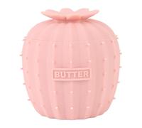 WGFOIP Supporto in Silicone Resistente Al Calore per Coccio di Burro con Coperchio Sigillante per Burro Fresco, Facile da Spalmare per la 2,8x3,0x3,5 Pollici (Rosa)