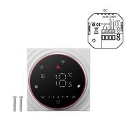 WGFOIP Termostato Intelligente, Display LED Programmabile per 1 Settimana con Programmazione per di Riscaldamento con Caldaia a Scatola da Incasso da 86 Mm (Nera)