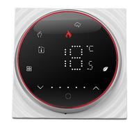 WGFOIP Termostato Intelligente, Termostato Programmabile a LED con Programmazione 7 Giorni per il Riscaldamento Dell'acqua, AC95-240V, 6 Periodi di Tempo, Tasto Touch (Nera)