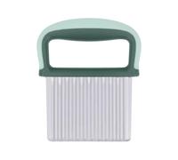 WGFOIP Utensile da Taglio Ondulato per Verdure con Coperchio Protettivo per Cipolle, Patate, Pomodori, Lama in Acciaio Inossidabile per Picnic in, 4,3x5,3x3,5 Pollici (Verde)