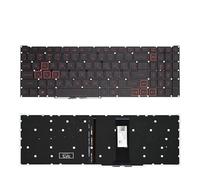 WGGYGMD Tastiera retroilluminata per Laptop Russa statunitense per Acer per Nitro 5 AN515-54 43 44 AN517-51 52 54 51 N18C3 N18C4(RU Red Word Backlit)