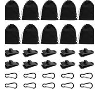 WGIDSKKI 10 Pezzi di Sacchetto di Peso Portatile per Tende A Padiglione Esterno con 10 Clip e 10 Carabiniere, Pesi di Sacchi di Sabbia per Tende, Campeggio, Tovaglie per Prevenire Il Vento