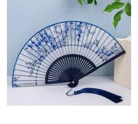WGQDQDBY Ventaglio Pieghevole Tradizionale Cinese - Regalo Ventaglio Classico per Danza Estiva per Donne-Blue3