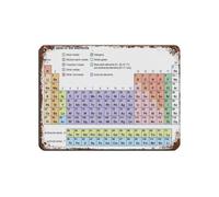 WGRWA Poster con la tavola periodica degli elementi, in metallo, retrò, stile chic, retrò, pittura in ferro, per bar, grotte, bar, famiglia, garage, decorazione da parete, 30 x 40 cm