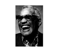 WGRWA Poster di Ray Charles Ray Charles su tela, decorazione per camera da letto, sport, ufficio, camera da letto, regalo, senza cornice, 40 x 60 cm