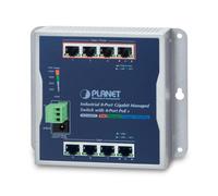 PLANET WGS-804HPT switch di rete Gestito Gigabit Ethernet [10/100/1000] Supporto Power over [PoE] Nero (IP30, IPv6/IPv4, 8-P 1000TP - Wall-mount Managed Switch with 4-Port 802.3AT POE+ [-40 to 75 C],