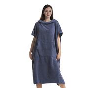 WGUST Accappatoio for cambiarsi all'aperto, Telo da Bagno Poncho for Spiaggia, Surf, Nuoto, Triathlon, attività al Chiuso e all'aperto - Adulti (Color : Navy, Size : 110cm*85cm)