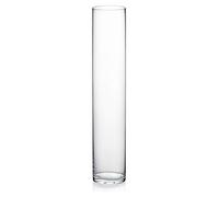 WGV Vaso cilindrico Alto, 7,6 cm di Larghezza x 40,6 cm di Altezza, Trasparente, Sottile e Stretto, Vaso in Vetro per Matrimoni, Feste, Fiori, centrotavola, Decorazione per casa e Ufficio, 1 Pezzo