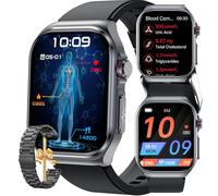 wgzixezn Ecg Smartwatch Pressione Arteriosa Orologio Uomo Donna Ecg/Lipidi/Acido Urico/Bmi/Sonno,2.04" Amoled Orologio Intelligente Chiamata Bluetooth/Pulsante Sos/Temperatura