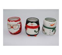 WH Candela IN Figura Ceramica 7x7,5 CM 9er Set a Bastoncino Decorative Natale