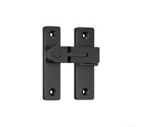 Wh, chiavistello in lega di zinco per porte scorrevoli interne, serratura a bullone a 180 gradi con struttura antifurto per una facile installazione della porta del bagno nel fermo (nero)