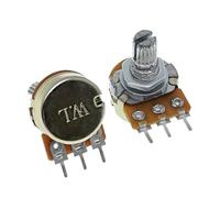 WH148 Potenziometro lineare albero da 15 mm con dadi e rondelle 3 pin WH148 B1K B2K B5K B10K B20K B50K B100K B250K B500K B1M * 5PCS(1K Ohm)