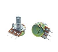 WH148 Potenziometro lineare albero da 15 mm con dadi e rondelle 3 pin WH148 B1K B2K B5K B10K B20K B50K B100K B250K B500K B1M * 5PCS(1M Ohm)