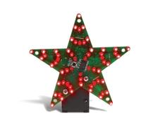 Whadda Kit di saldatura fai da te, stella grande, 60 LED, 24 animazioni, batteria e adattatore