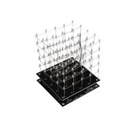 Whadda Kit didattico di saldatura e programmazione, cubo LED 3D, 125 LED bianchi, 5 x 5 x 5