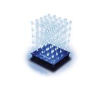Whadda Kit didattico di saldatura e programmazione, cubo LED 3D, 125 LED blu, 5 x 5 x 5