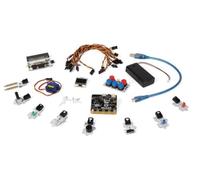 Whadda Kit Micro:bit® Tinker, set educativo per sviluppare competenze di programmazione ed elettronica, con micro:bit® V2, varie schede sensore plug & play, servomotore, moduli PIR e OLED, cavo USB