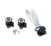 Whadda Modulo telecamera per Raspberry Pi, visione notturna con LED IR, ampio campo visivo di 130°