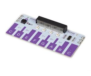 Whadda Scudo per pianoforte per micro:bit, con 13 tasti sensore, cicalino e LED RGB, facile connessione e integrazione, ideale per progetti musicali didattici e codifica creativa