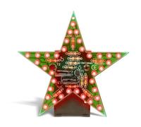 Whadda Kit saldatura fai da te, stella LED rossa, lampeggiante o statica, ottimo per le vacanze