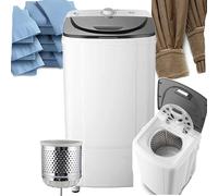 WhAeoy Asciugatrice Centrifuga da 10 kg, Centrifuga A Risparmio Energetico, con Tubo di Ingresso + Coperchio di Sicurezza, Cilindro Interno in Acciaio Inossidabile + Motore di qualità,10kg