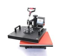 WhAeoy Macchina per Pressa A Caldo, Macchina per Sublimazione Professionale, 14,9" X 14,9", Stampa Magliette con Trasferimento Termico, Macchina per Pressa A Caldo Industriale Digitale,Black